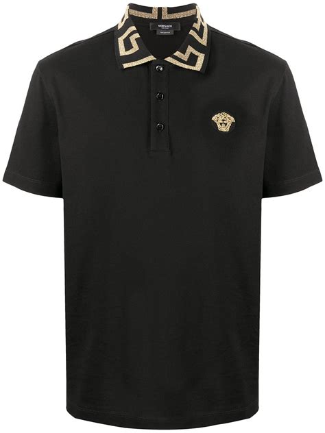 versace polo shirt men free shipping|Versace long sleeve shirt men.